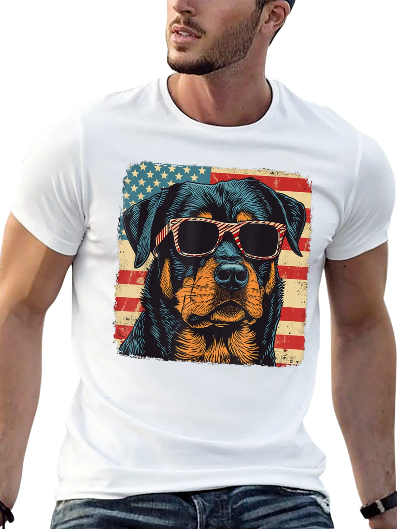 Patriotic Rottweiler T-Shirt