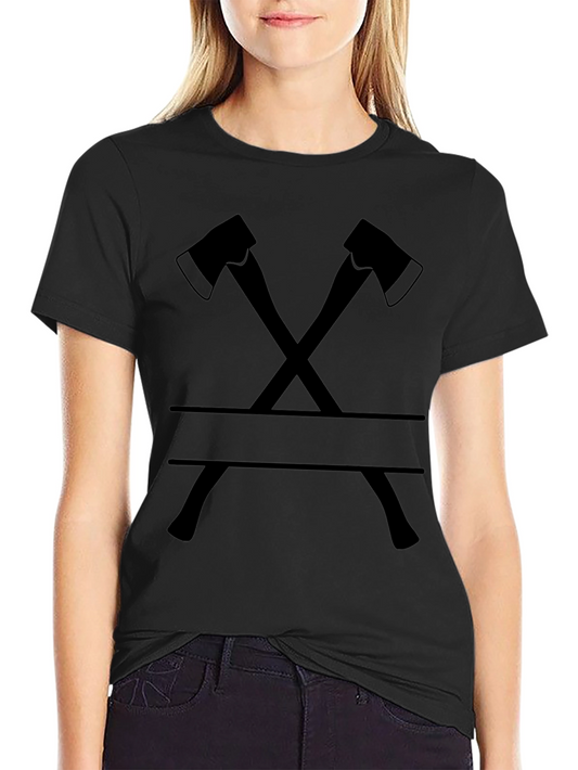 Axe Crossing Graphic Tee - Classic Black