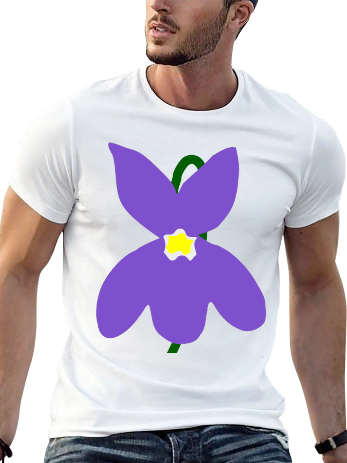 Flower Graphic T-Shirt - Soft Cotton Casual Wear