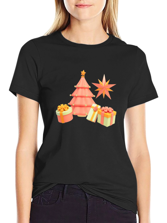 Festive Christmas Tree & Gift T-Shirt