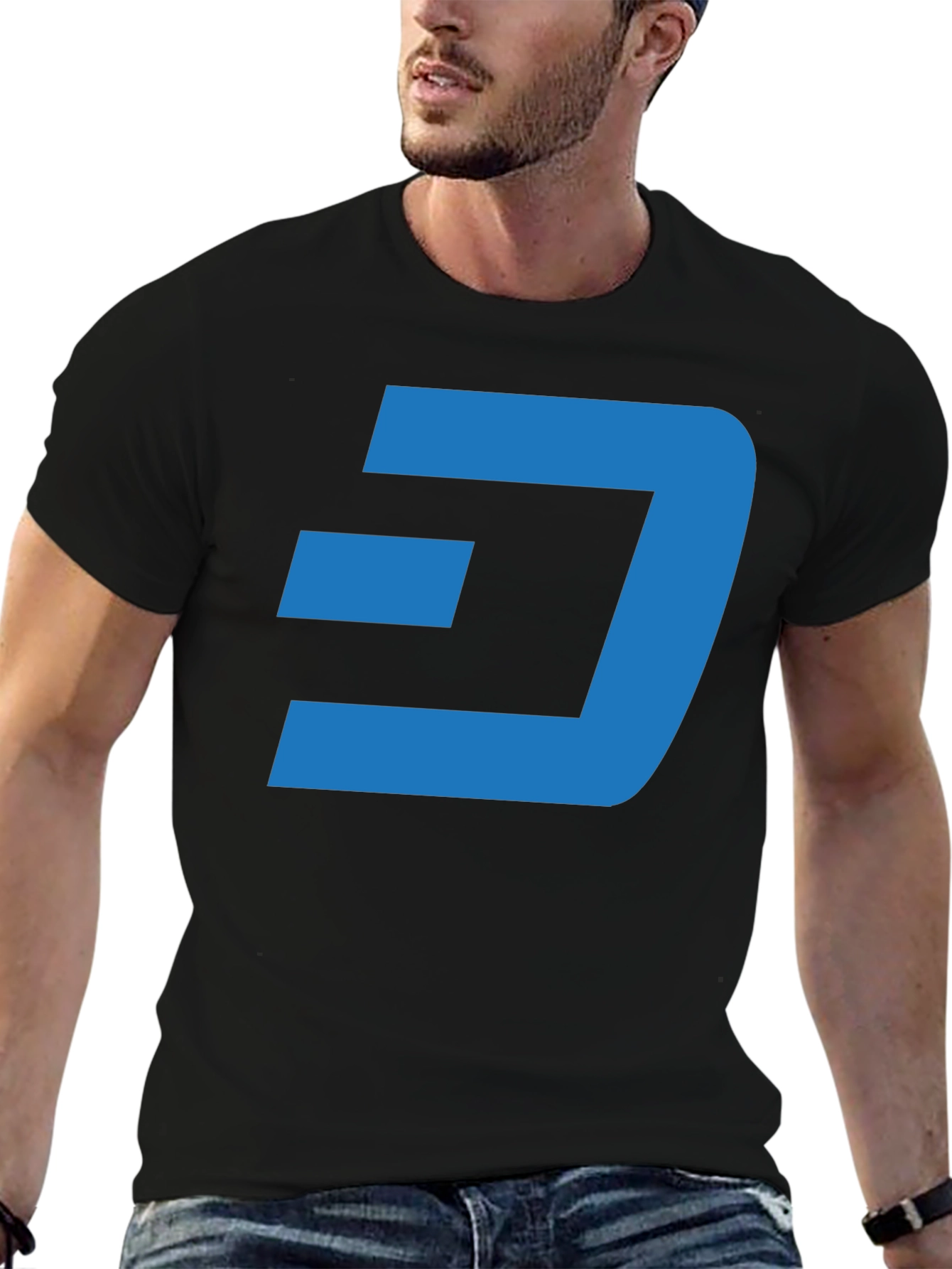 Dash Crypto Black T-Shirt - Modern Digital Currency Tee