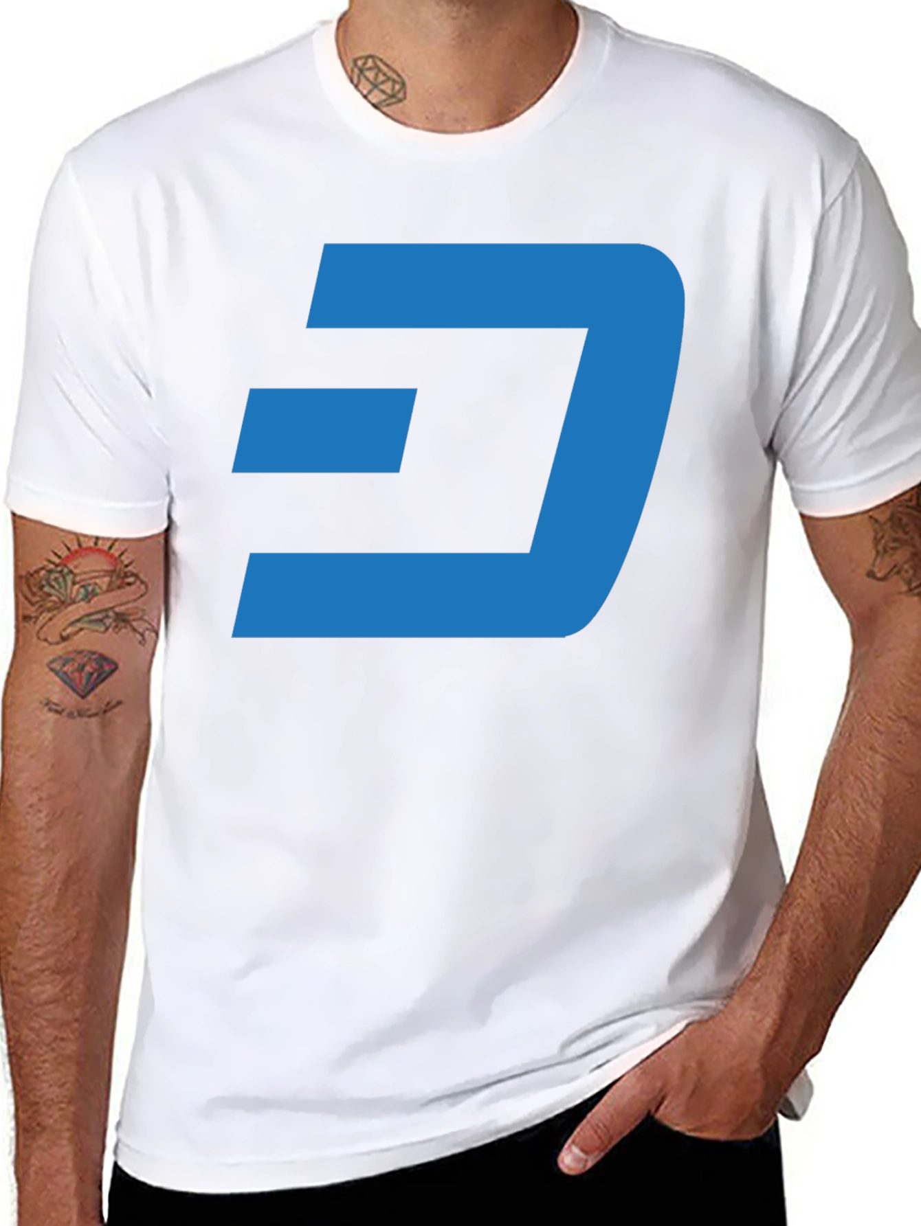 Dash Crypto Black T-Shirt - Modern Digital Currency Tee