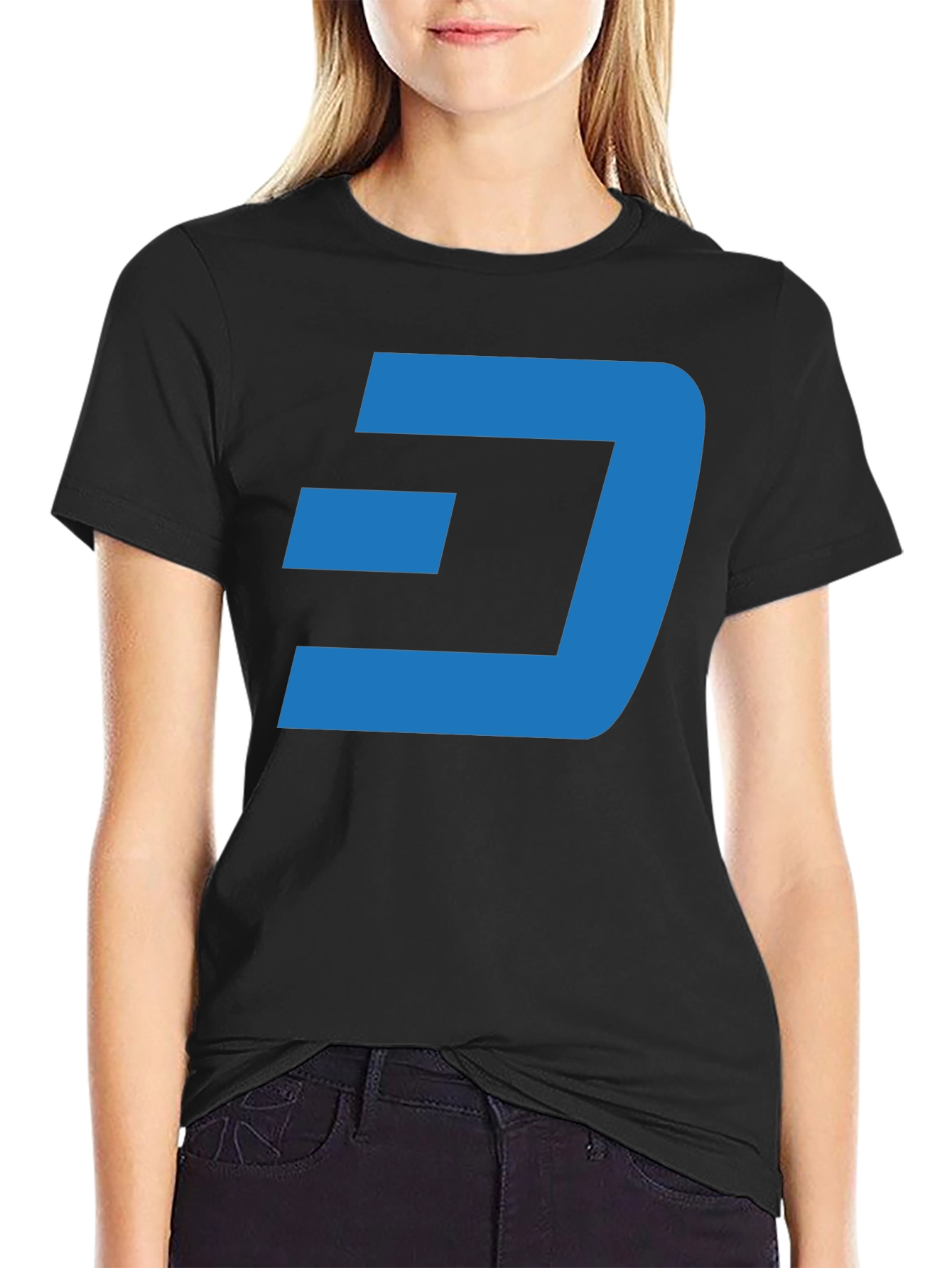 Dash Crypto Black T-Shirt - Modern Digital Currency Tee
