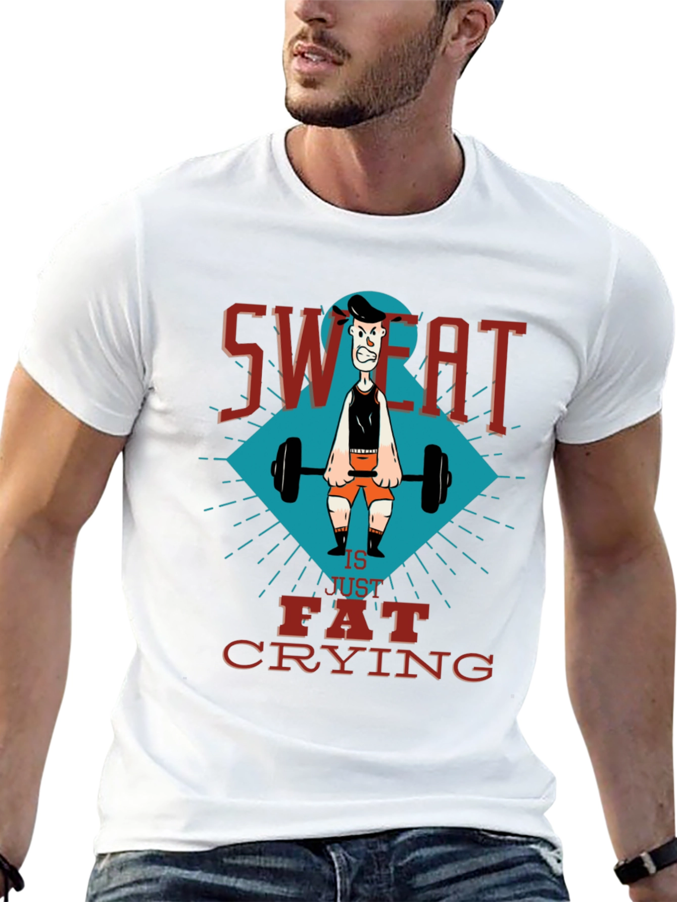 Sweat is Fat Crying Gym T-Shirt