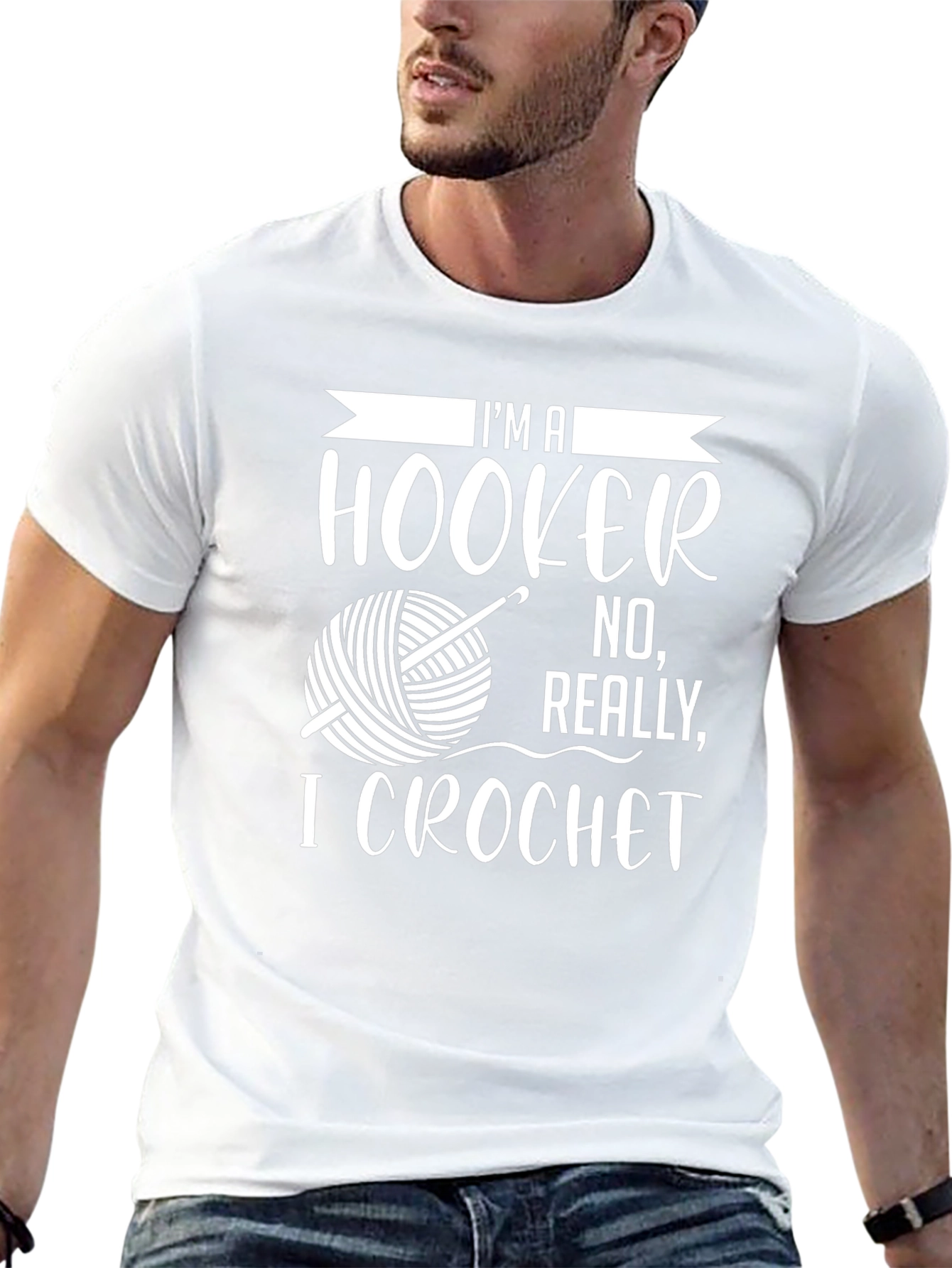 Im a Hooker I Crochet Novelty Graphic T-Shirt