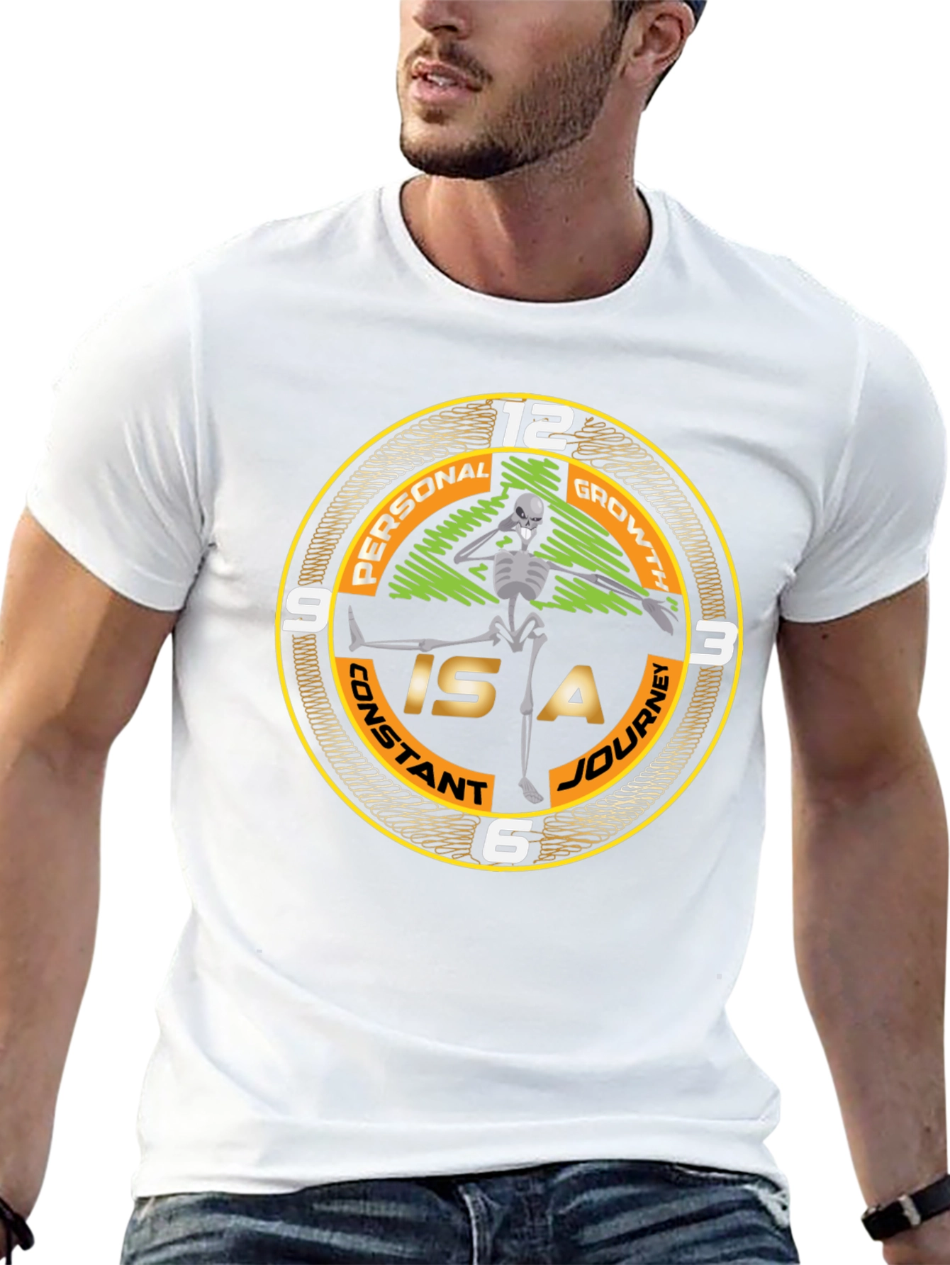 Personal Growth Skeleton Graphic Tee