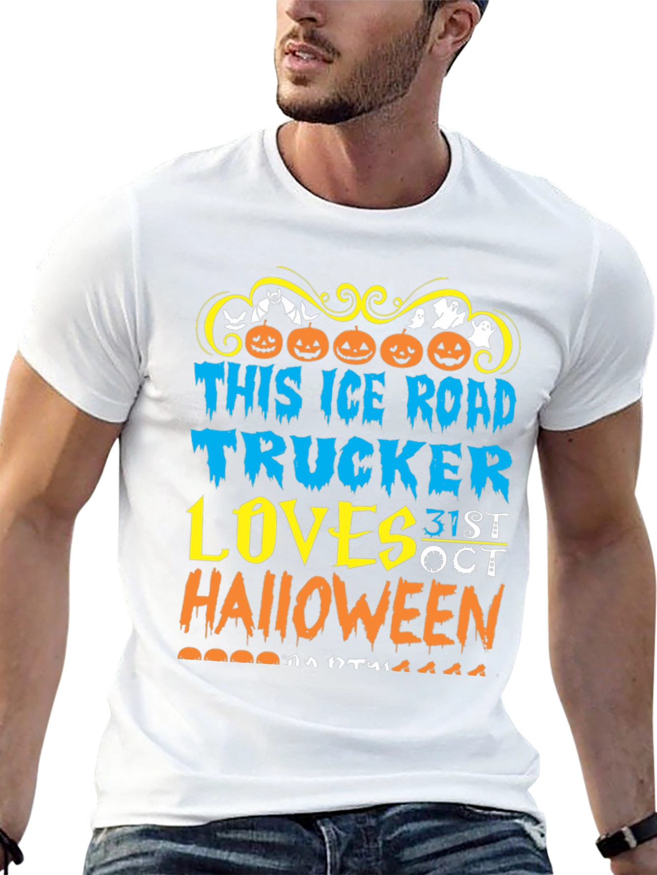 Ice Road Trucker Halloween Graphic Tee