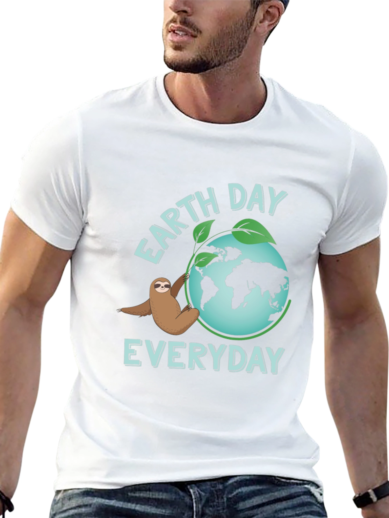 Earth Day Sloth T-Shirt - Everyday Eco-Friendly Tee