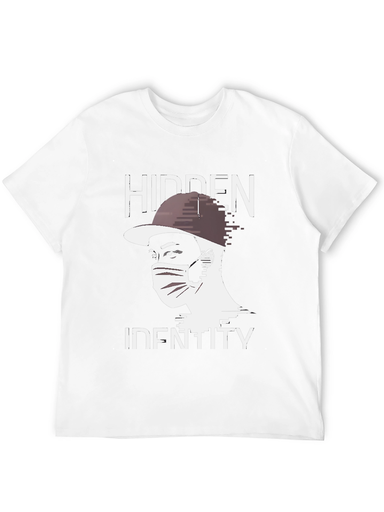 Hidden Identity Graphic Tee - Trendy Black T-Shirt