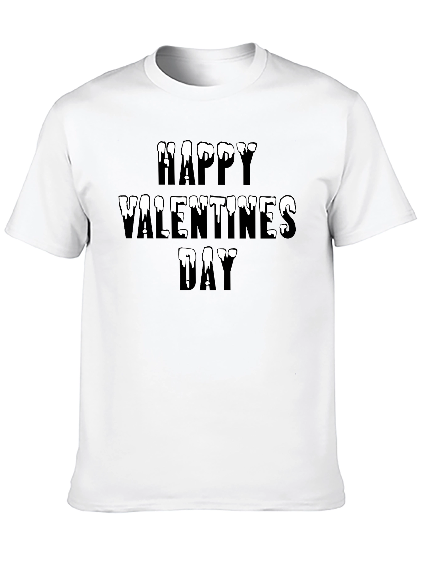 Happy Valentines Day Black T-Shirt - Mens Graphic Tee