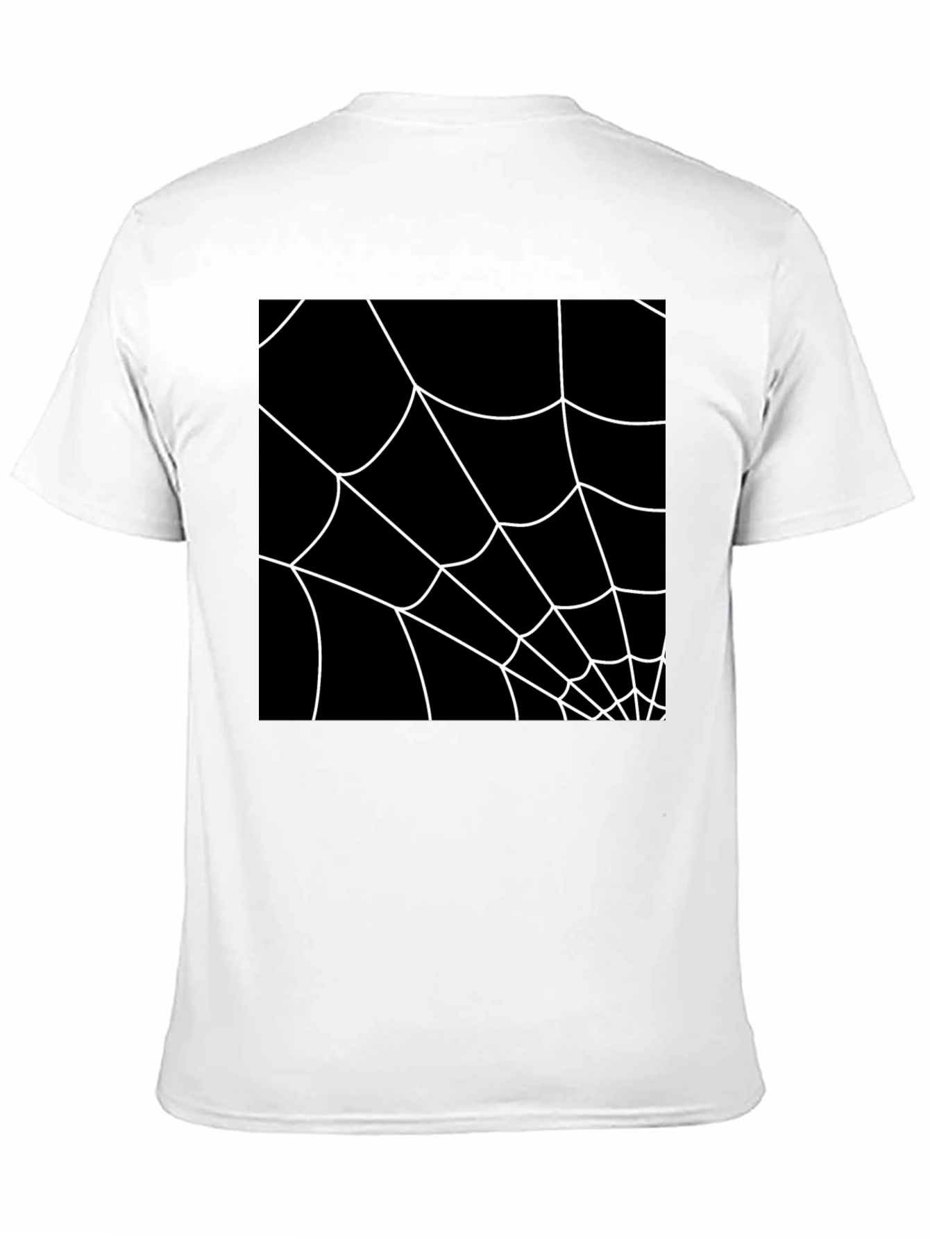 Spider Web Graphic Tee - Black Cotton Blend