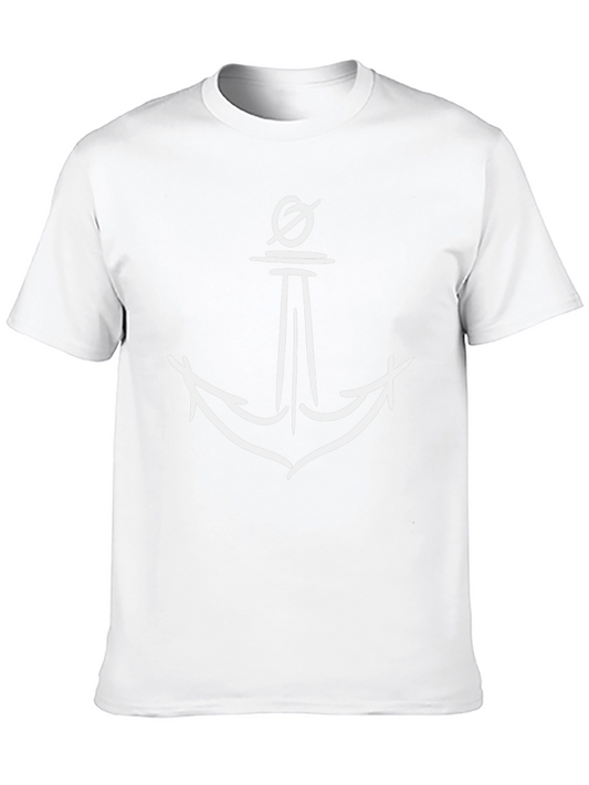 Anchor Graphic Print Mens T-Shirt