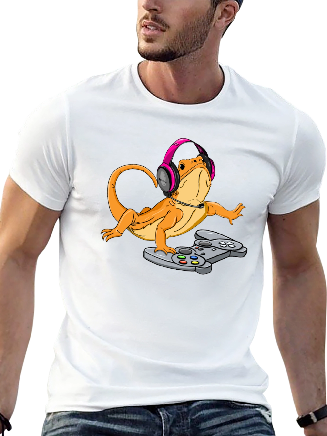 Gamer Lizard Graphic Tee