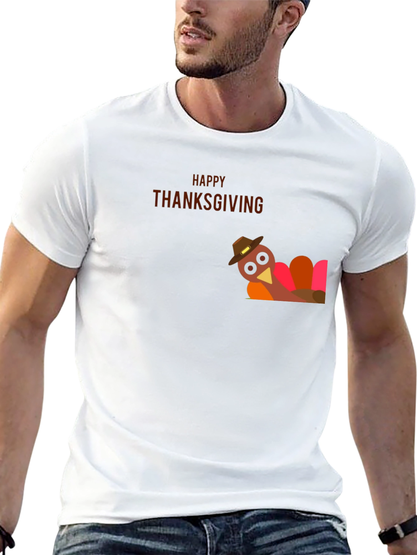 Thanksgiving Turkey Graphic Tee - Holiday Apparel