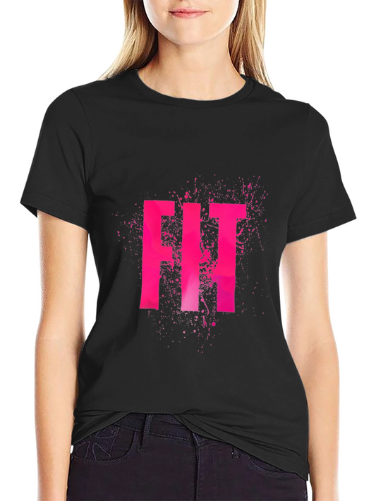FIT Graphic T-Shirt - Black Cotton Blend Tee