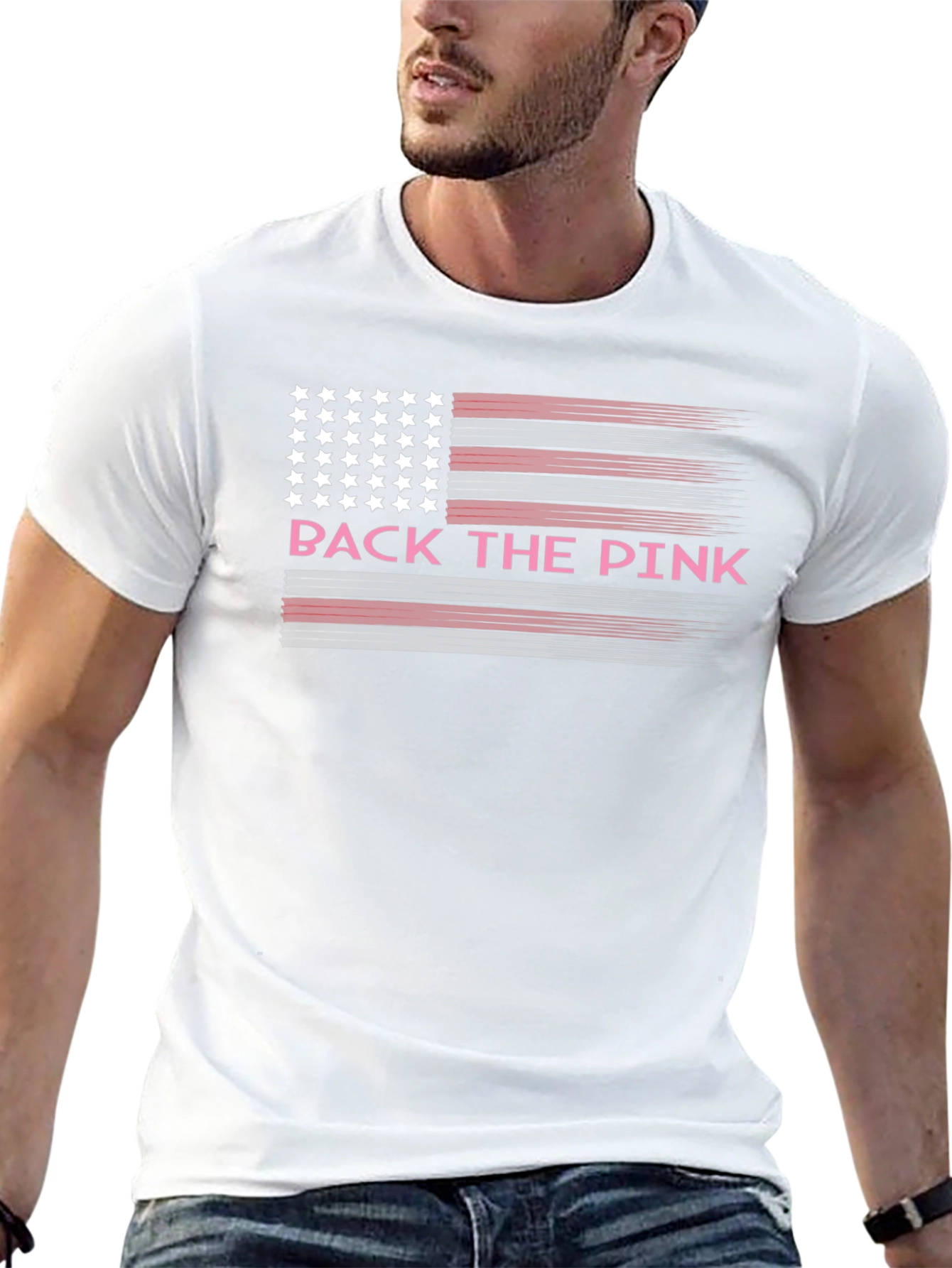 Back the Pink American Flag T-Shirt