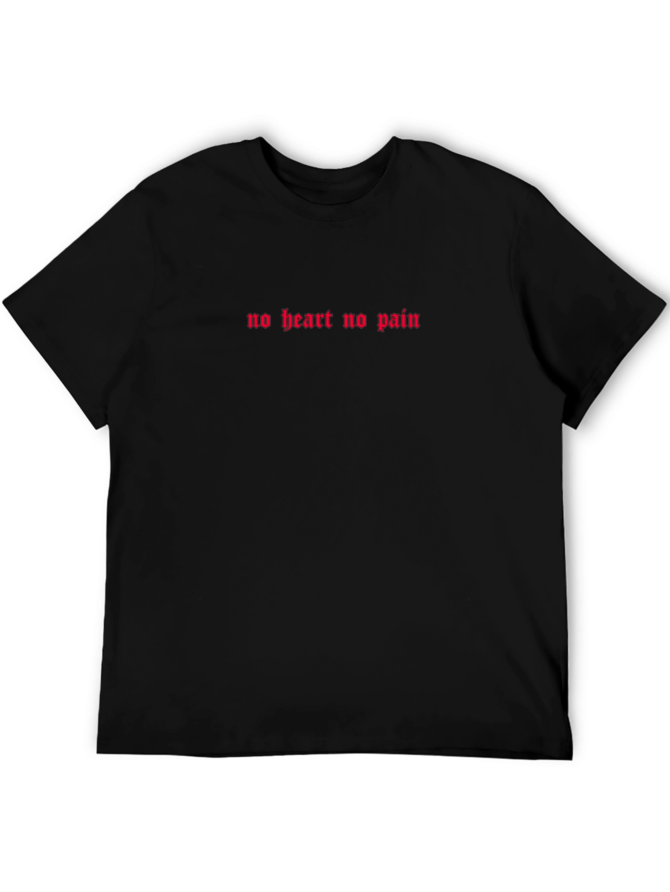 No Heart No Pain Black T-Shirt