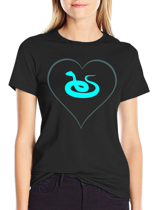 Snake Heart Graphic Tee - Sleek Style
