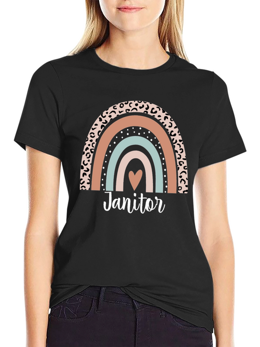 Janitor Rainbow Graphic T-Shirt