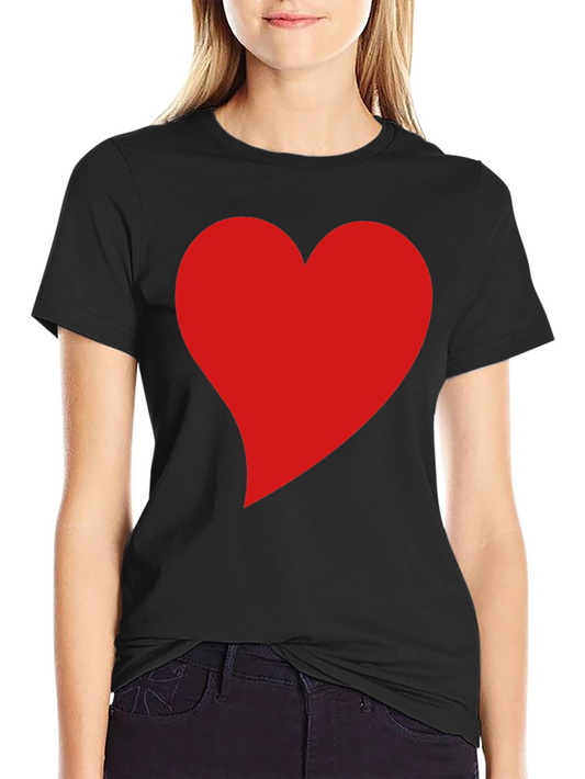 Heart Graphic Black T-Shirt - Stylish Casual Wear