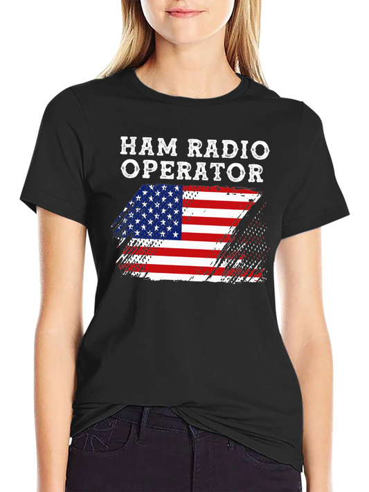 Ham Radio Operator USA Flag T-Shirt