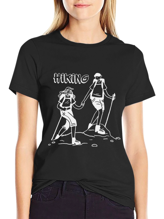 Hiking Couple Graphic T-Shirt - Adventure Ready!