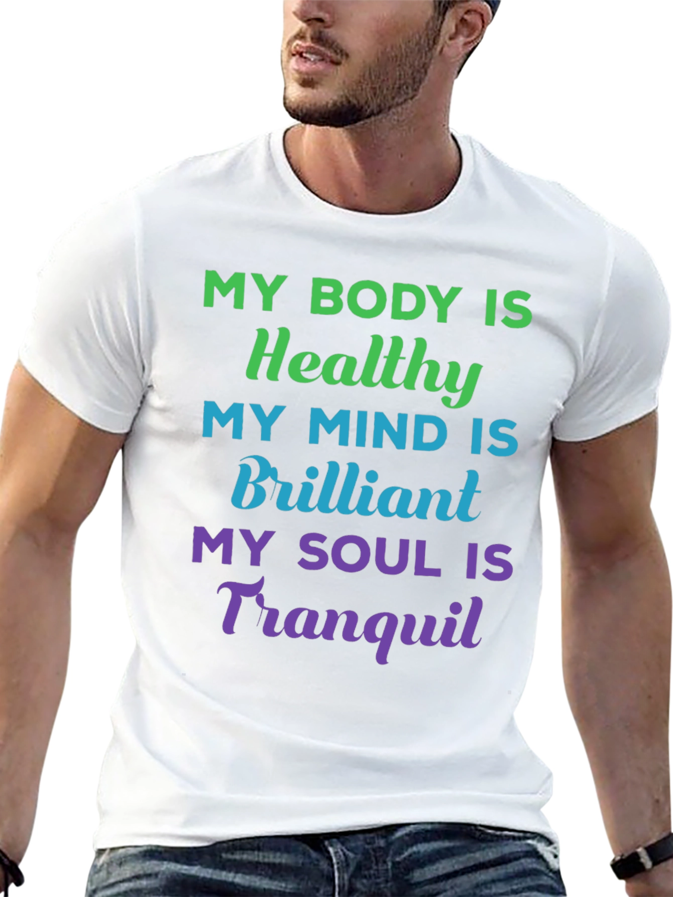 Healthy Mind Body & Soul T-Shirt - Black