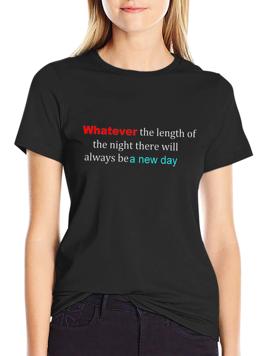 Inspirational New Day Black T-Shirt