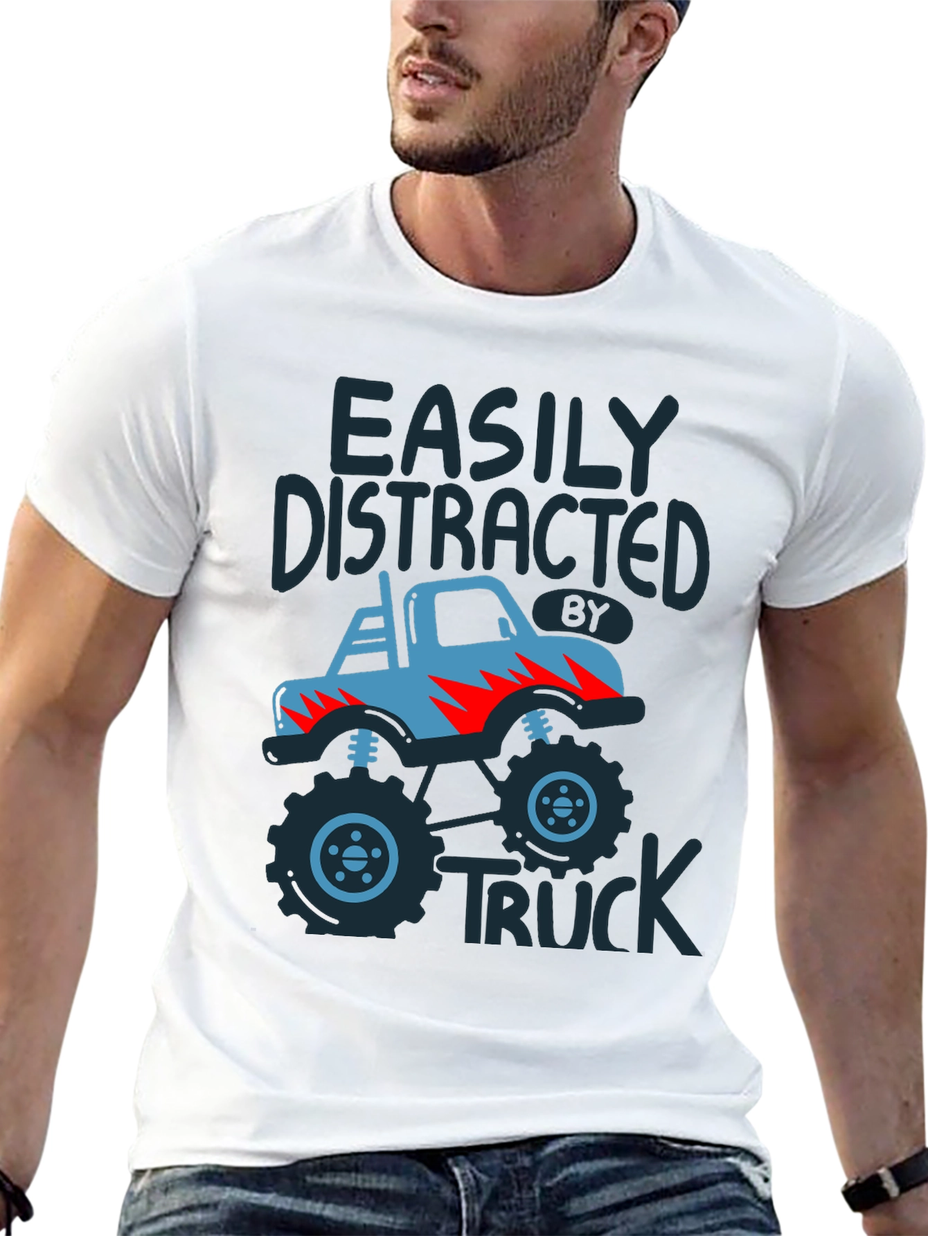 Easily Distracted by Truck Graphic Tee