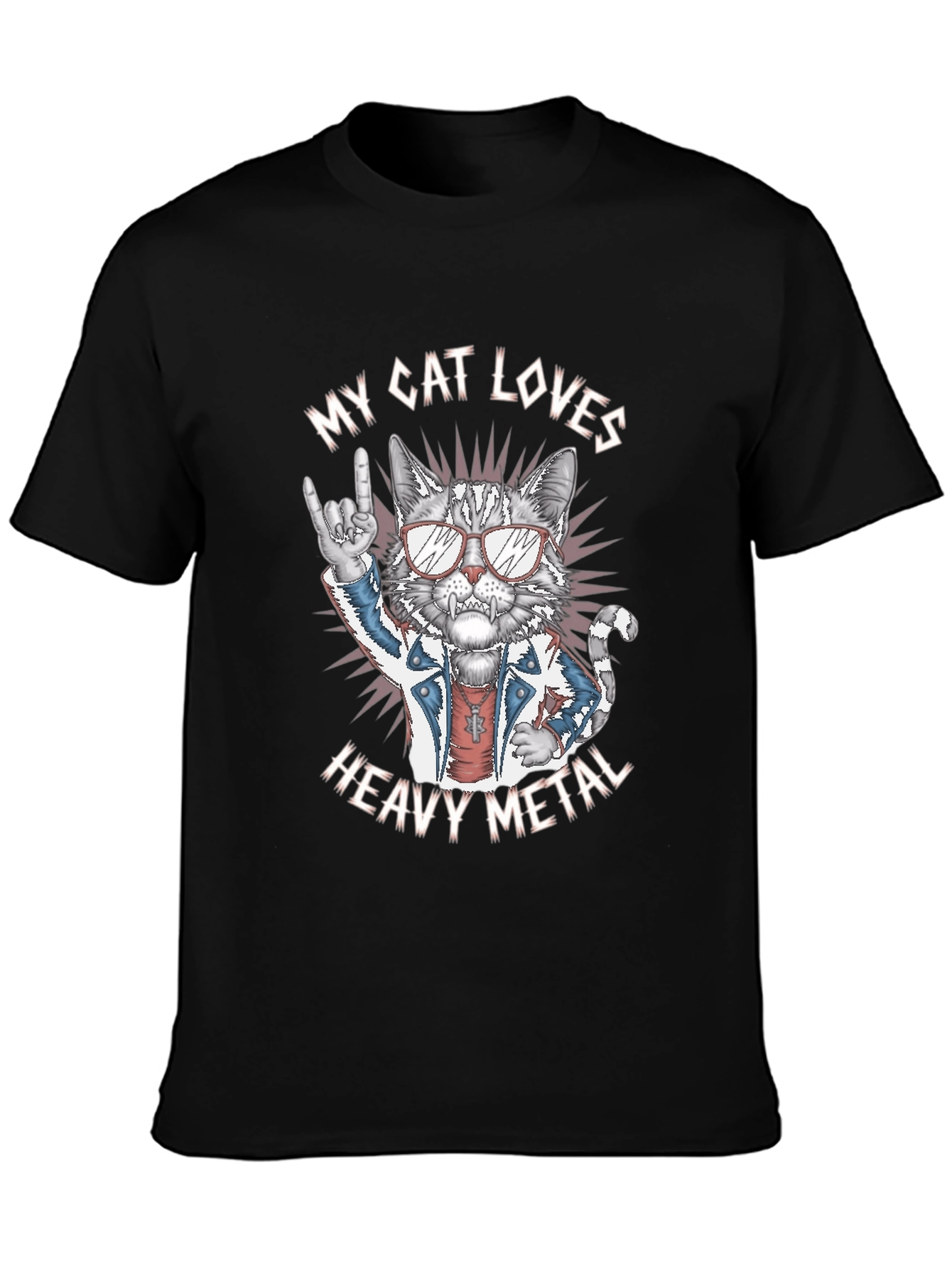My Cat Loves Heavy Metal Graphic Tee