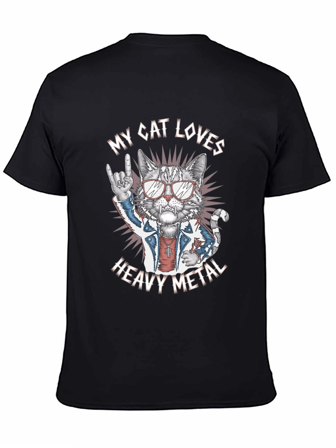 My Cat Loves Heavy Metal Graphic Tee