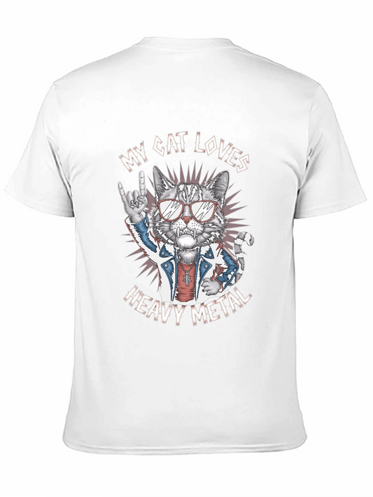 My Cat Loves Heavy Metal Graphic Tee