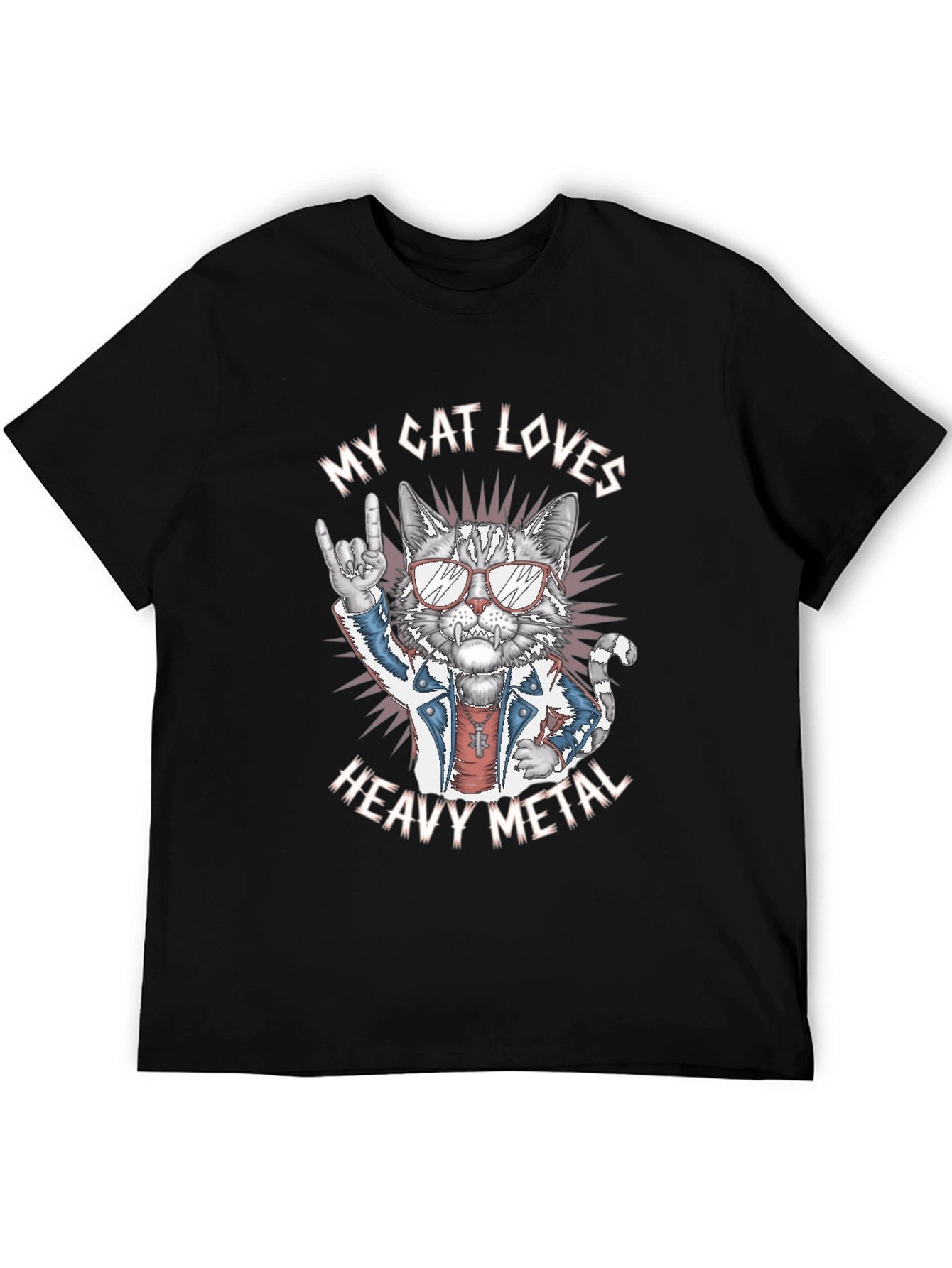 My Cat Loves Heavy Metal Graphic Tee