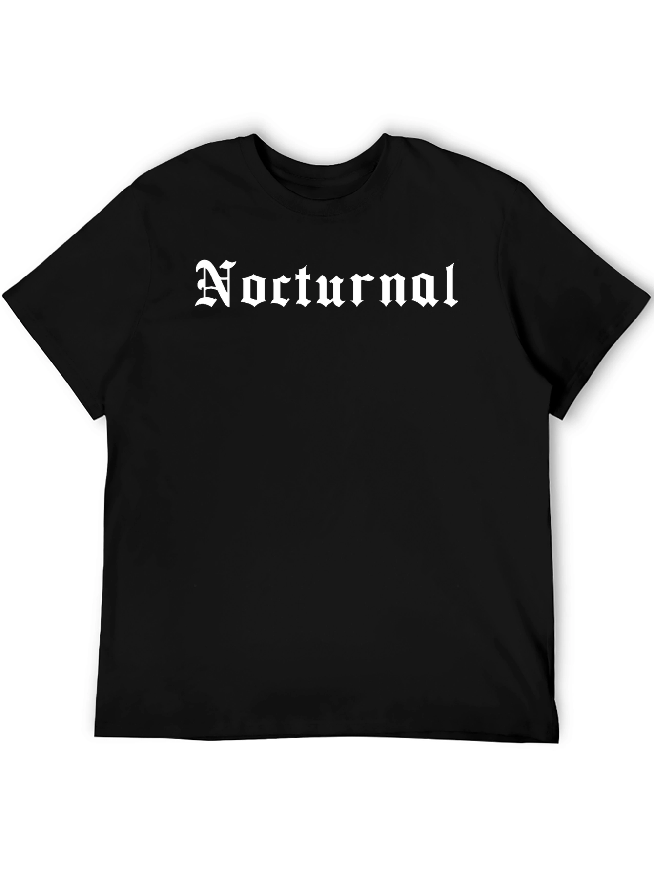 Nocturnal Graphic Tee - Black Gothic Style