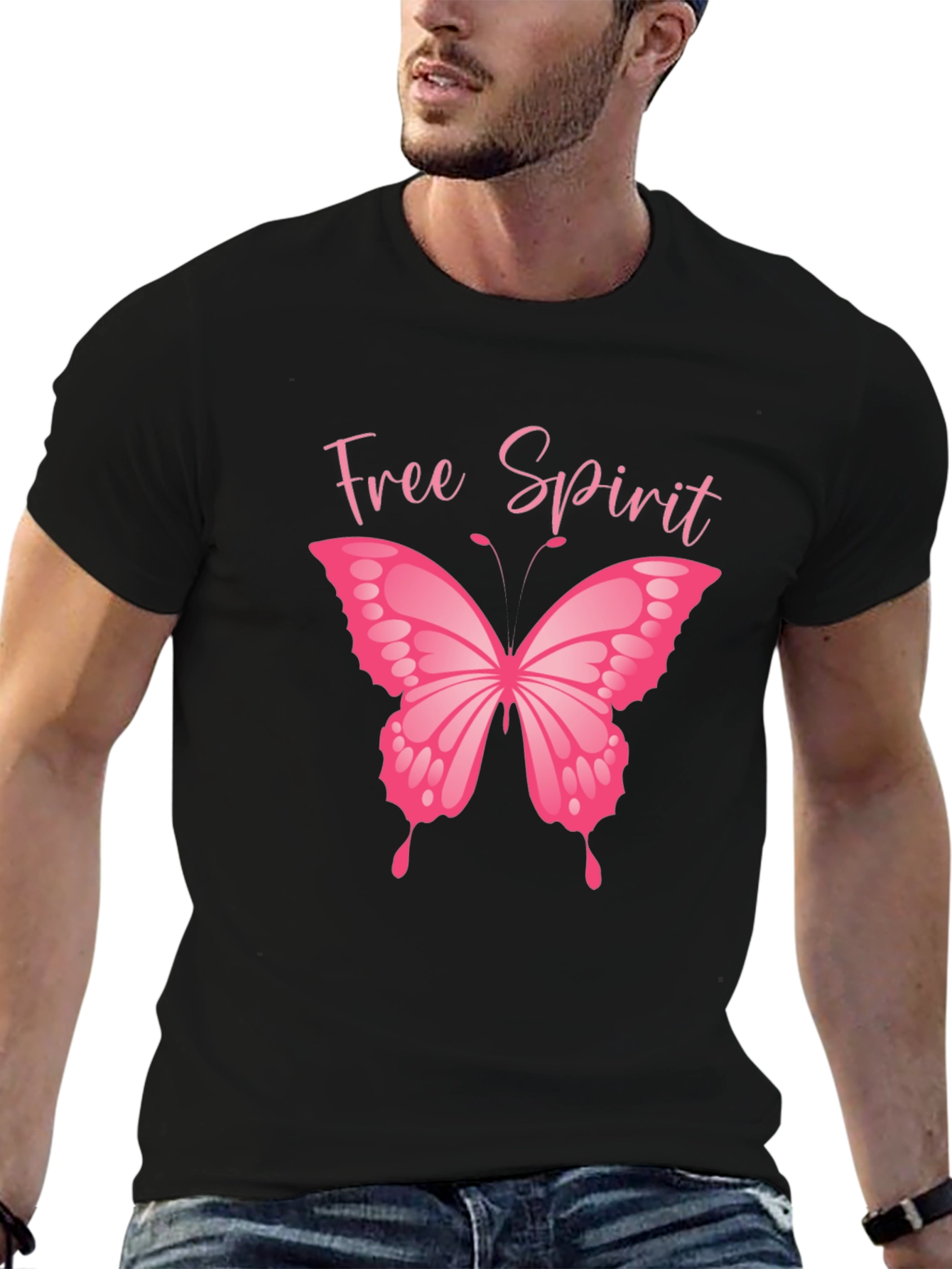 Free Spirit Butterfly Graphic T-Shirt