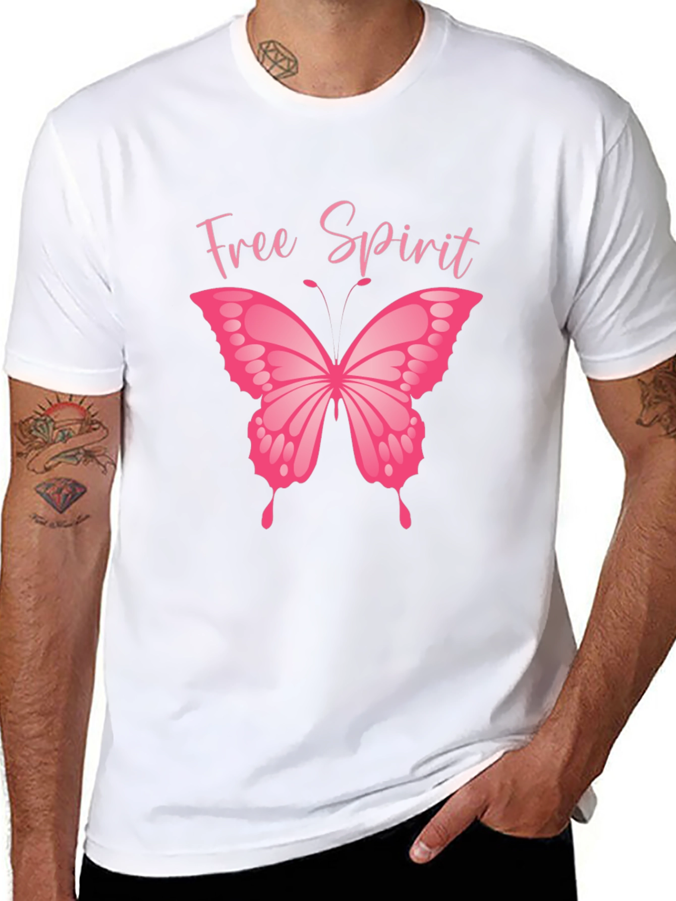 Free Spirit Butterfly Graphic T-Shirt