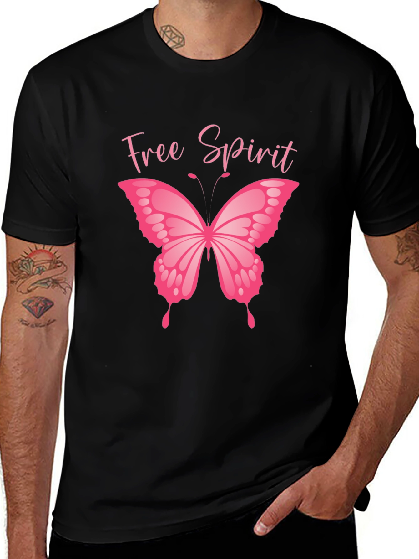 Free Spirit Butterfly Graphic T-Shirt