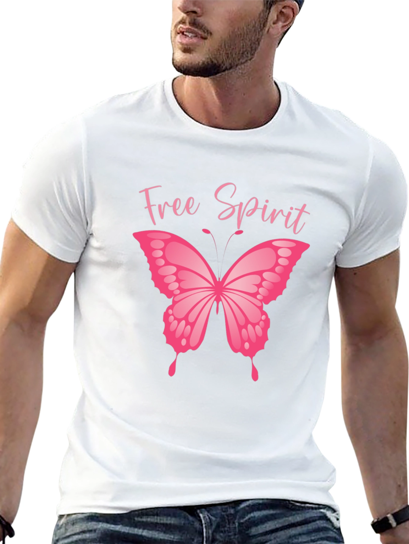 Free Spirit Butterfly Graphic T-Shirt