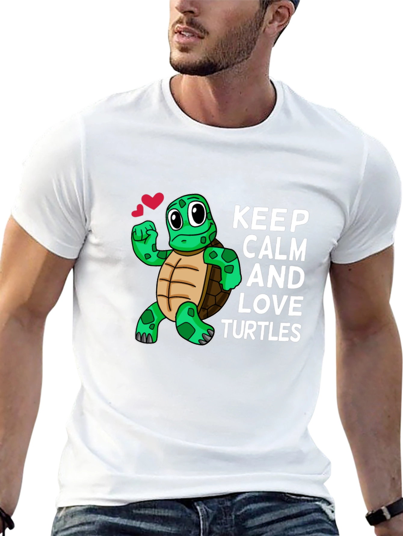 Keep Calm Love Turtles Graphic Tee