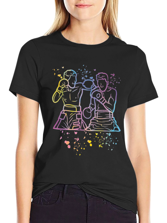 Neon Boxer Graphic Tee - Mens Black T-Shirt