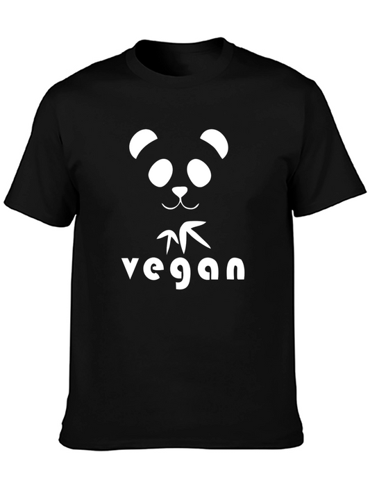 Vegan Panda Black T-Shirt