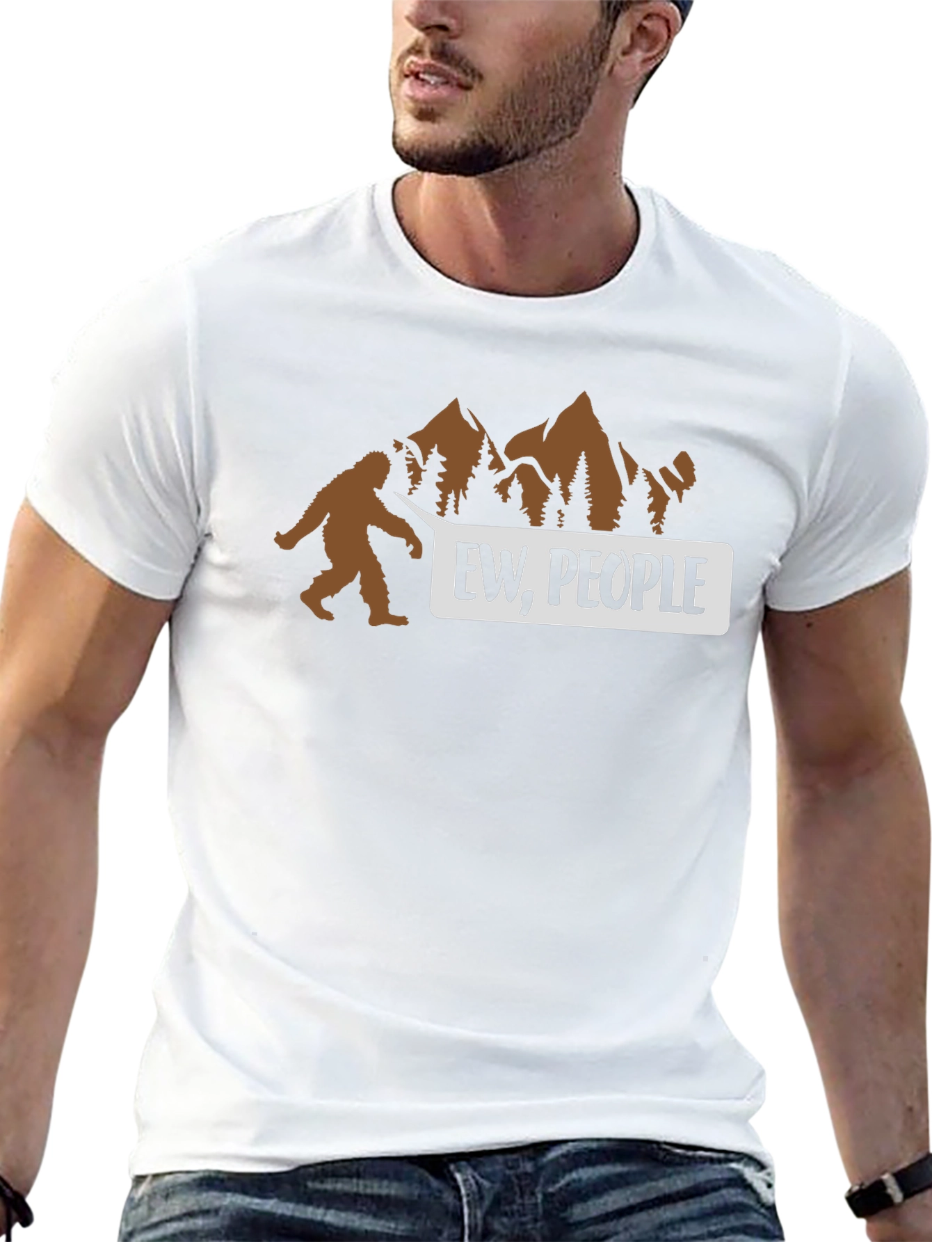 Ew People Sasquatch Graphic Tee - Black Cotton T-Shirt