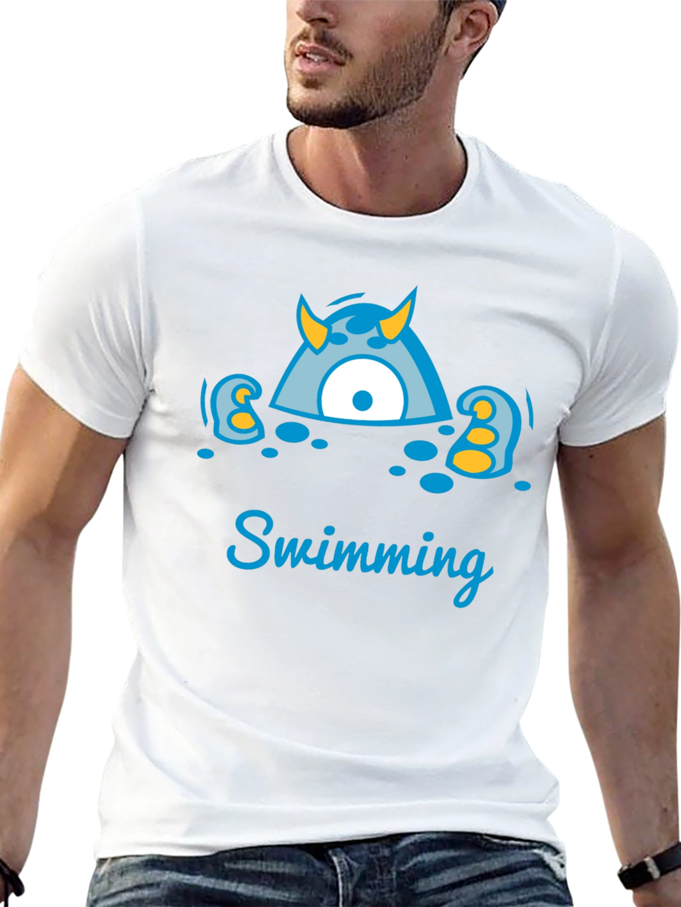 Monster Swimming T-Shirt - Fun & Unique Design