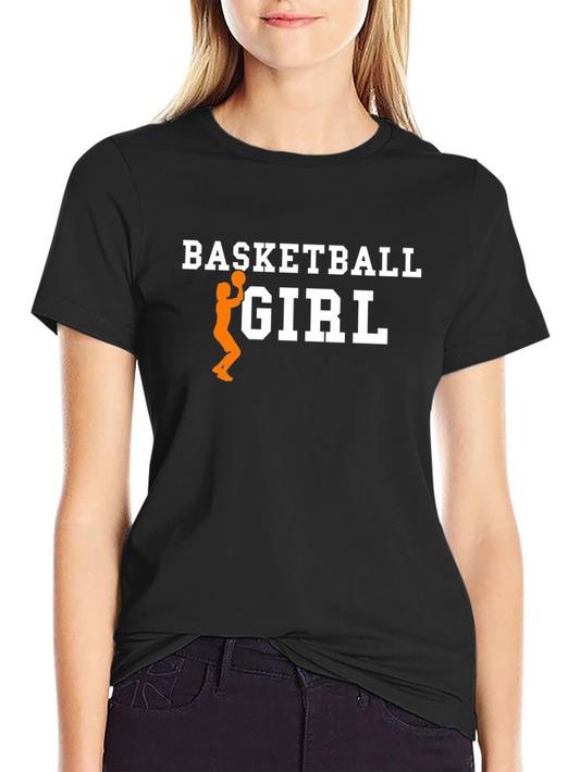 Basketball Girl Graphic Tee - Sporty Womens T-Shirt