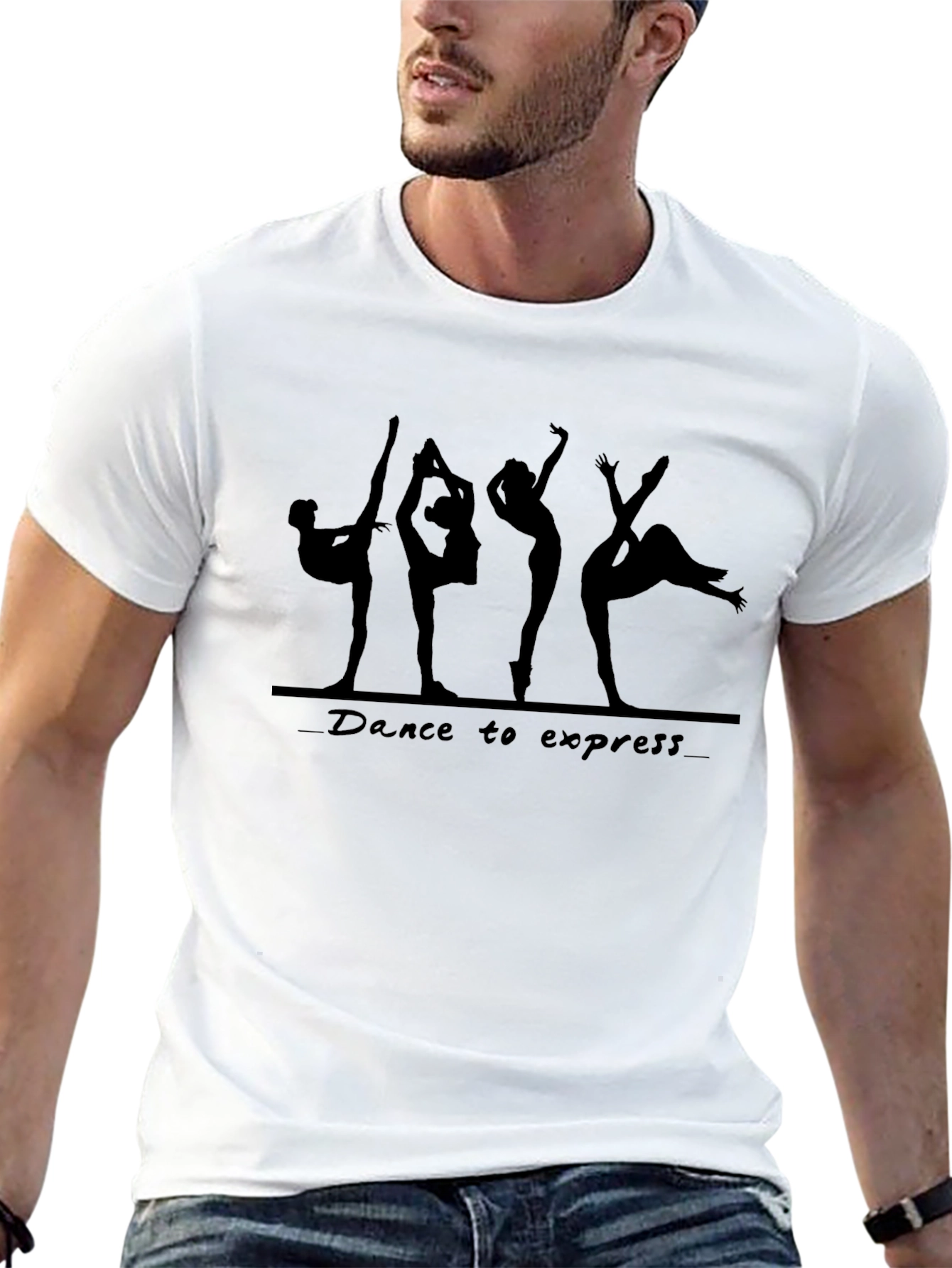 Dance to Express Black Graphic Tee