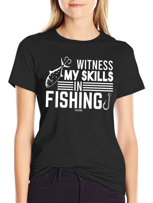 Witness My Skills Fishing Graphic T-Shirt