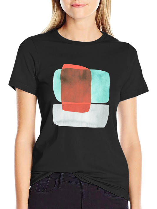 Abstract Geometric Color Block Tee