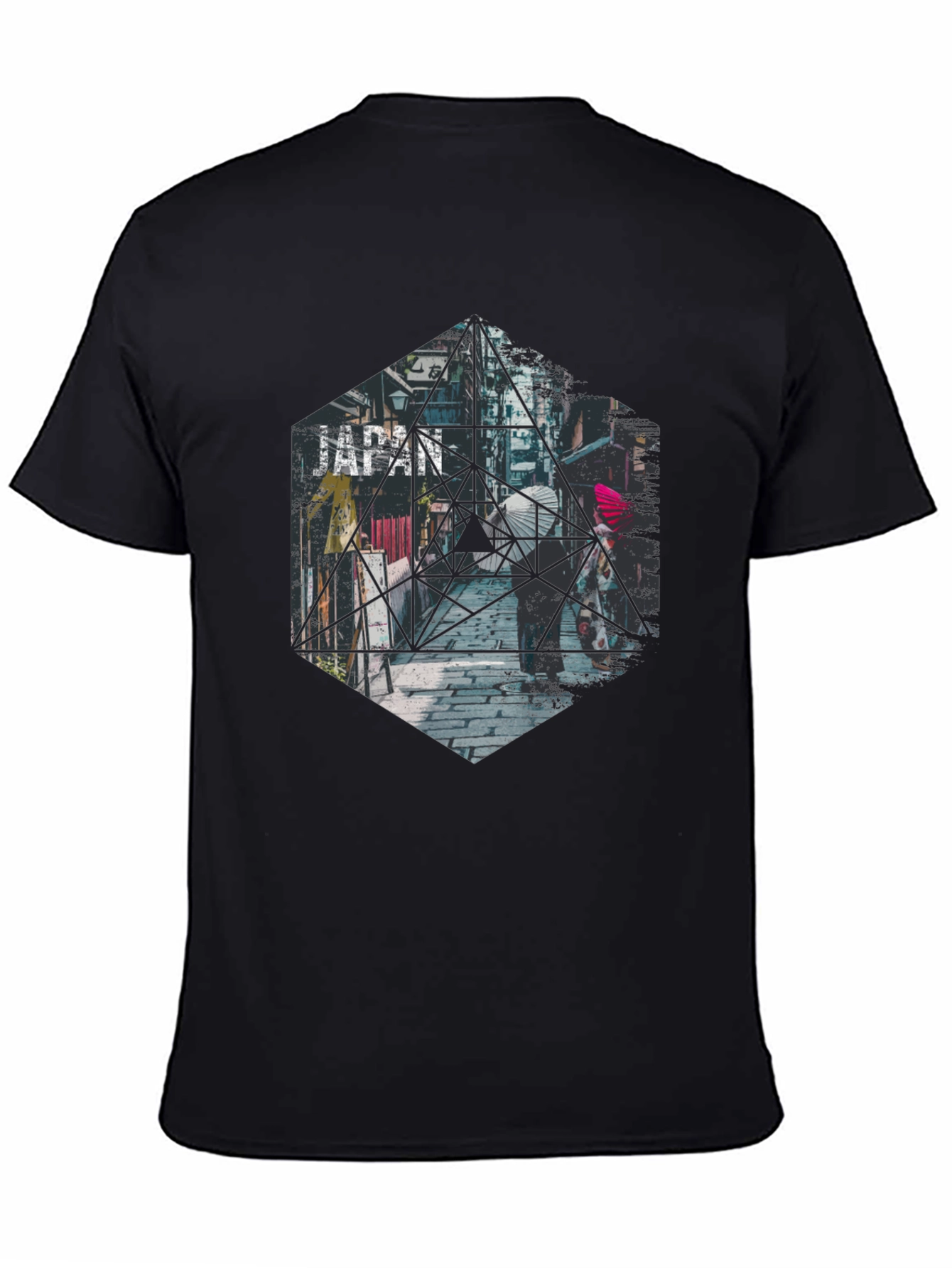 Geometric Japan T-Shirt - Urban Style