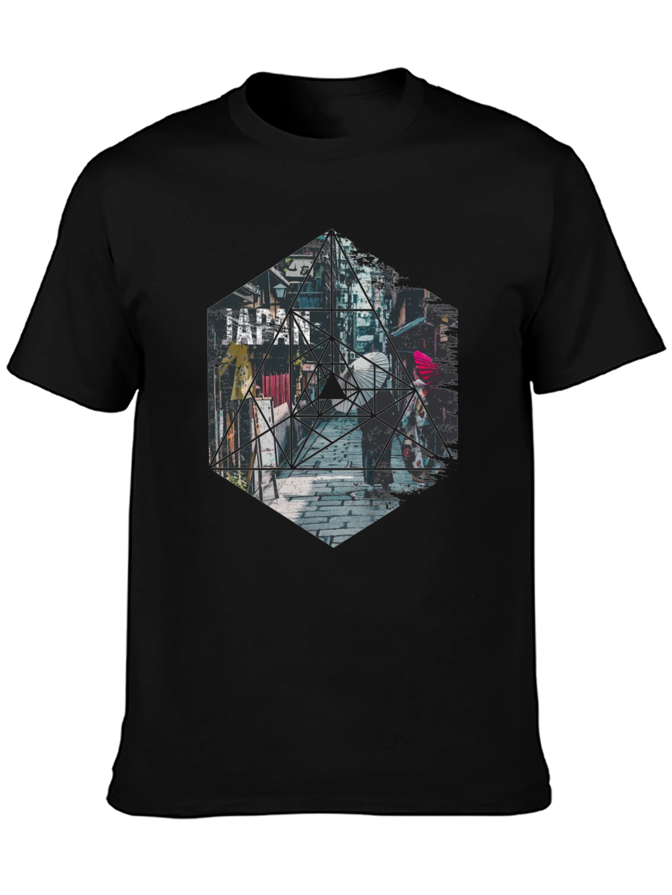 Geometric Japan T-Shirt - Urban Style