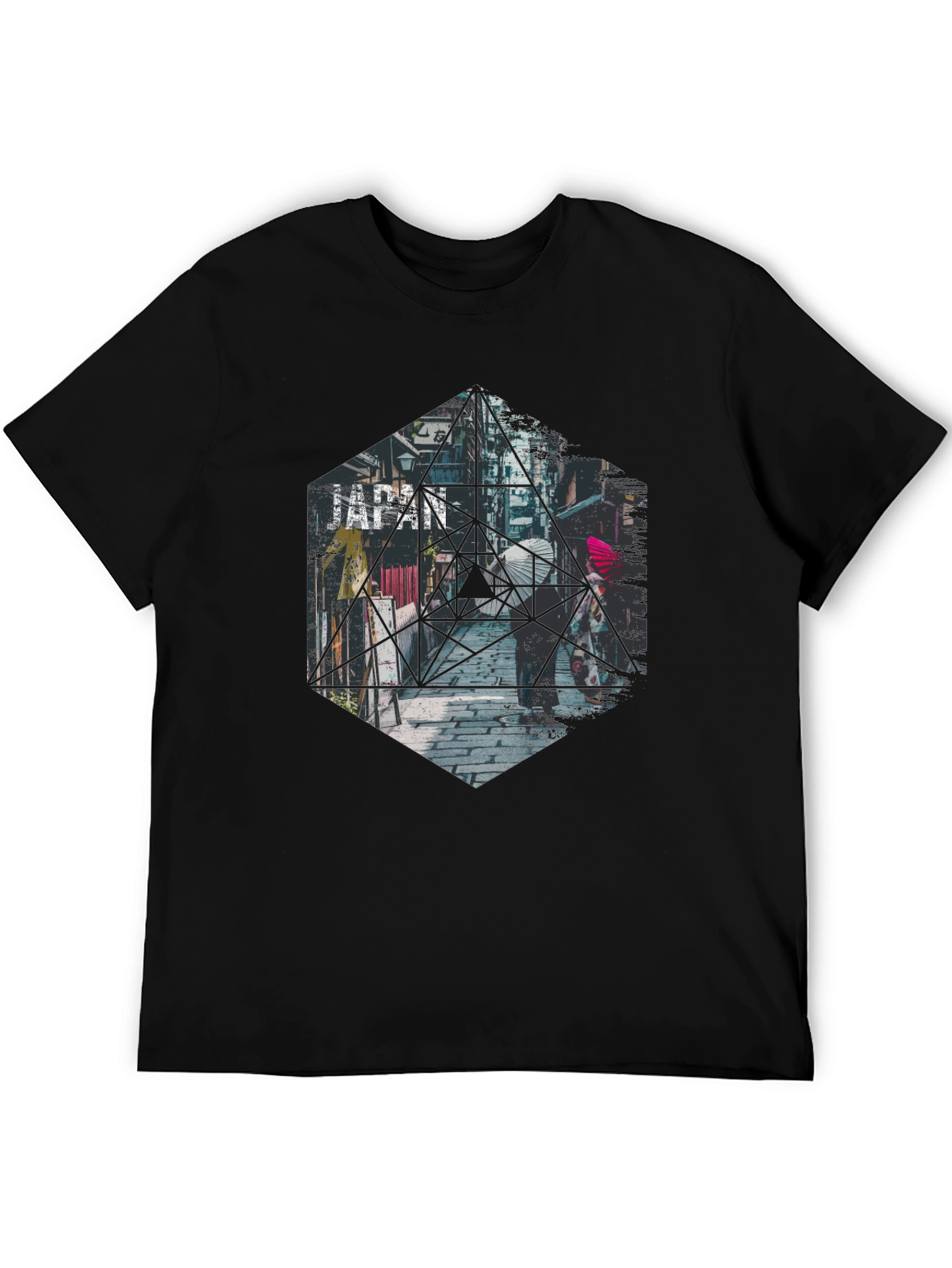 Geometric Japan T-Shirt - Urban Style
